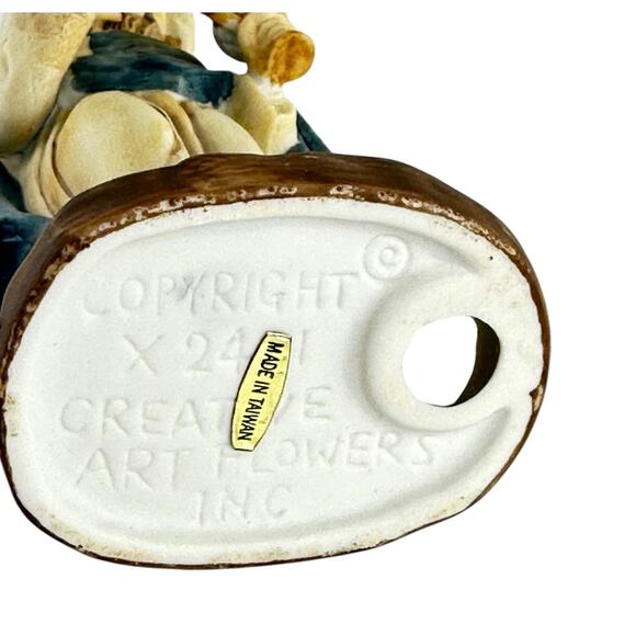 Vintage Creative Art Flowers Hand Painted Three Wise Men Nativity Figurines - Picture 5 of 16